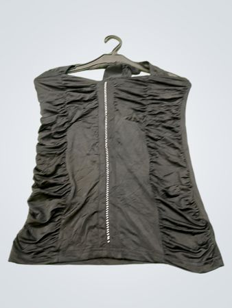 Black Ruched Halter Top