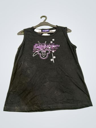 Miss Sally Black Grafik Tanktop