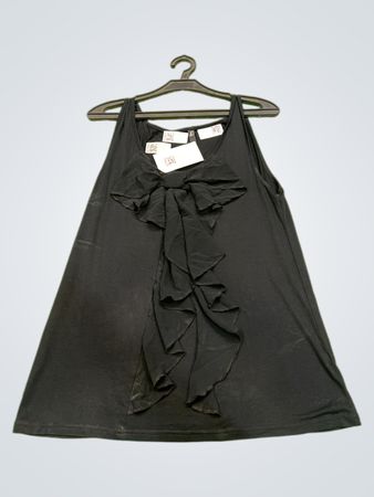 Ann Black Tanktop mit Rüschendetail