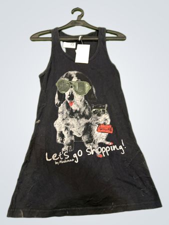 Madonna "Let's Go Shopping" Graphic Tankkleid