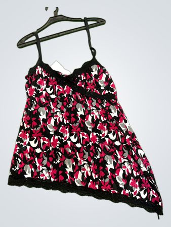 Floral Print Camisole mit Spitzenbesatz