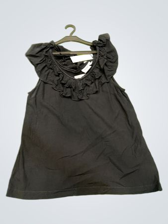 AWARE BY VERO MODA Schwarzes Rüschenausschnitt Ärmelloses Top