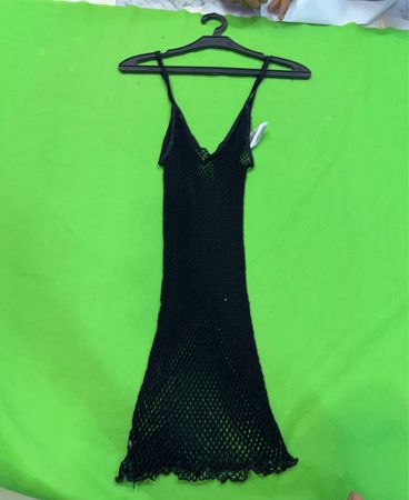 Cottelli Collection Schwarzes Netzkleid