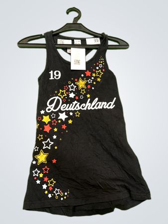 Schwarzes Deutschland Tanktop mit Sternen