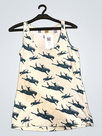 AJC Ärmelloses Tanktop mit Pferdegrafikdruck