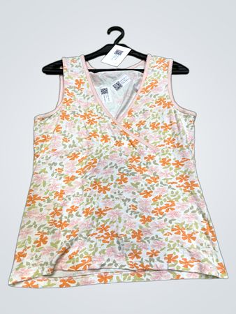 Ärmelloses Top mit Floral-Druck