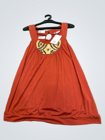 Damen Rotes Verziert Kleid