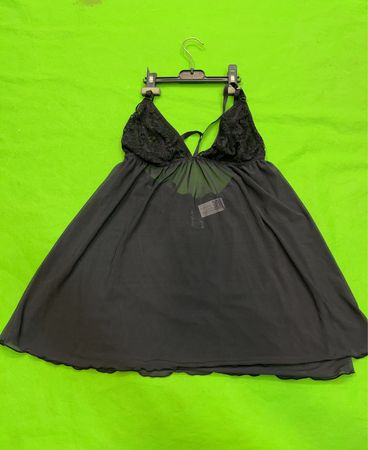 Simply Be Schwarzes Spitzenbabydoll