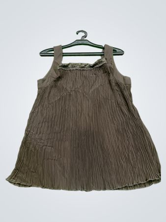 Braunes Crinkle Tanktop