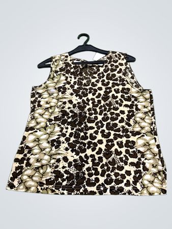 Ärmelloses Top mit Leopardenmuster