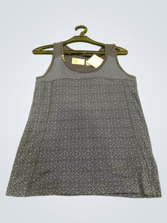 Navy Blue Geometrisches Muster Kleid