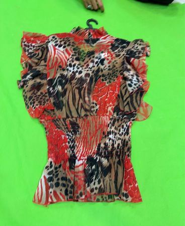 Animal Print Rüschbluse