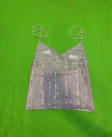 Upcycled Sequin Embellished Cami Top