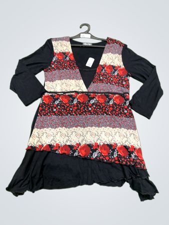 Clara Vitti Floral Patchwork Tunika