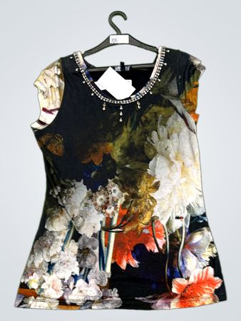 Gustavo Gano Damen Verzierte Blumenmuster Bluse