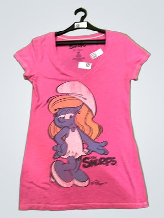 Das Smurfs Pink T-Shirt mit Smurfette Grafik