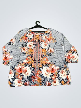 K DESIGN Floral Print Tunic Top