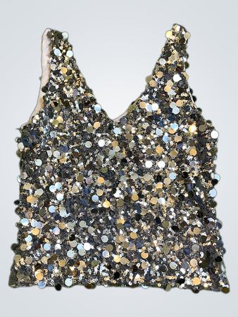 Upcycled Sequin Tank Top