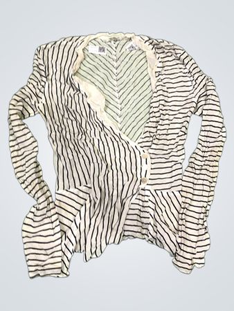 Chloe Gestreifte Wickelbluse