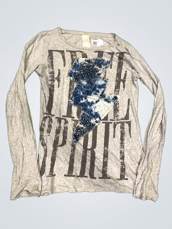 Zara Langarm-Grafik-T-Shirt