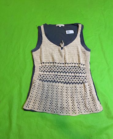 Jacqueline Riu Damen Tanktop mit Häkelverzierung