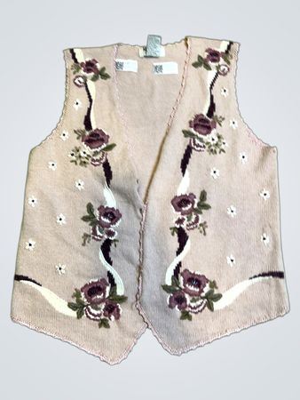 KORET PETITES Vintage Vanguard Floral Strickweste