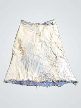 Vintage Vanguard Jeansrock mit Spitze