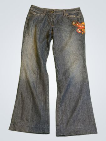 TAIFUN COLLECTION Damen bestickte Jeans