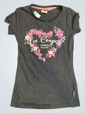 Lee Cooper Damen-T-Shirt mit floralem Herz-Graphic