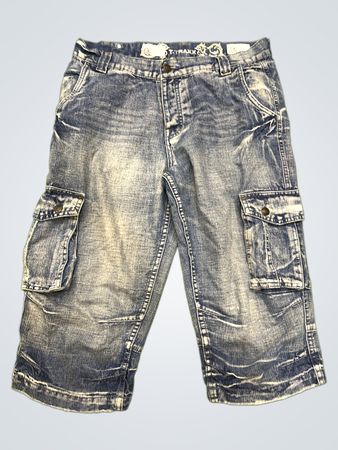 T-TRAX Herren Denim Cargo Shorts