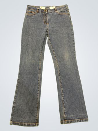 Blaue Bootcut-Jeans