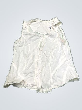 PATRICK & REAL Weiße ärmellose Bluse mit Knöpfen