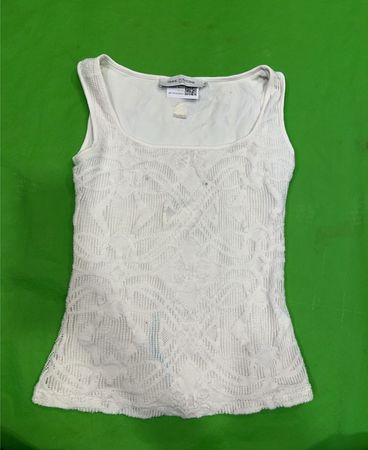 ANNE FONTAINE PARIS Weißes Spitze-Trägershirt