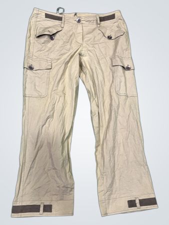 Beige Cargo-Hosen