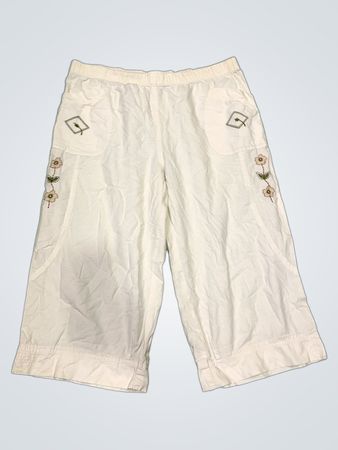 Zhiwei Fashion Weiße Bestickte Kürzere Hose