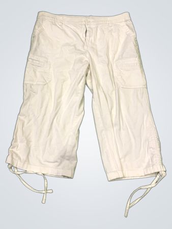 Cato Damen Weiße Cargo Capri-Hose Größe 12