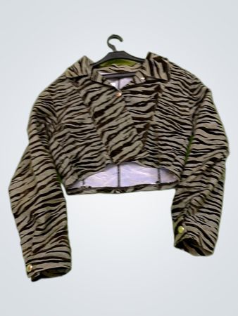 Spatiale Paris Zebra Print verkürzte Jacke