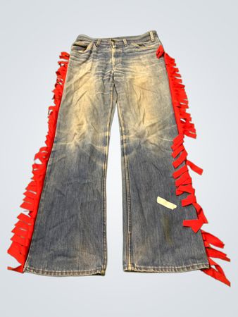 Levi's Flared Jeans mit rotem Fransen