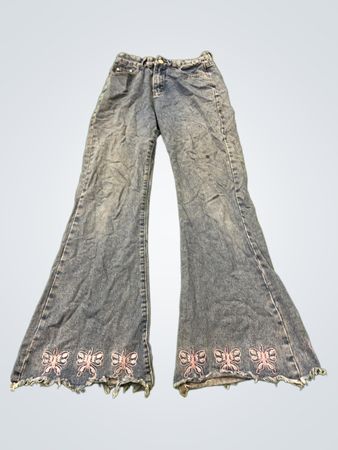 Vintage Vanguard Embroidered Butterfly Flare Jeans