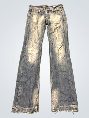 SEX&JEANS Distressed Bootcut Jeans