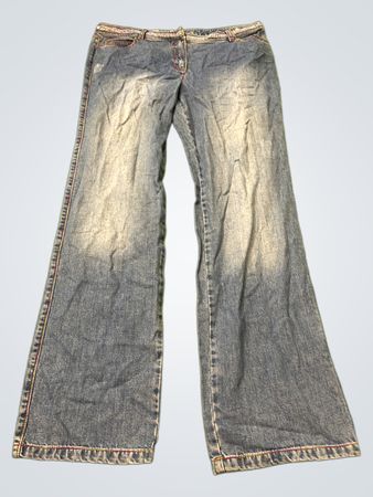 Escada Damen Blaue Denim-Jeans Größe 44