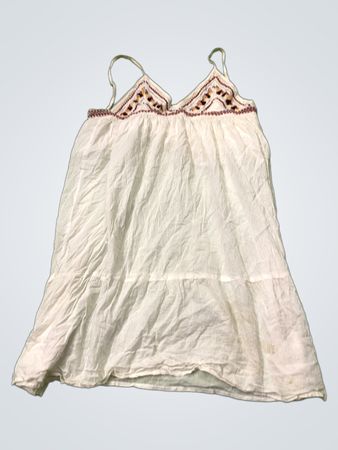 Les Petites Paris Weiß besticktes Trägerkleid