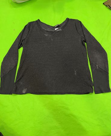 Breal Schwarzes Langarm-Top
