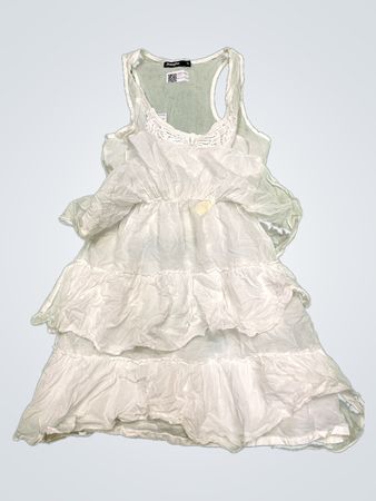 Jennyfer White Schichten Rüsche Kleid