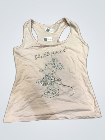 Rosa Tanktop mit Minnie Mouse und "Hollywood"-Grafik
