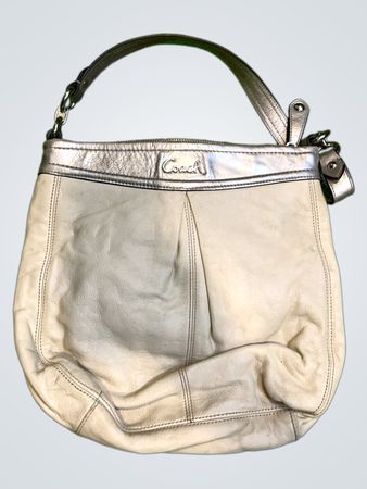 Coach Cream Leather Hobo Bag