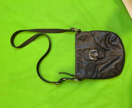 Black Leather Shoulder Bag