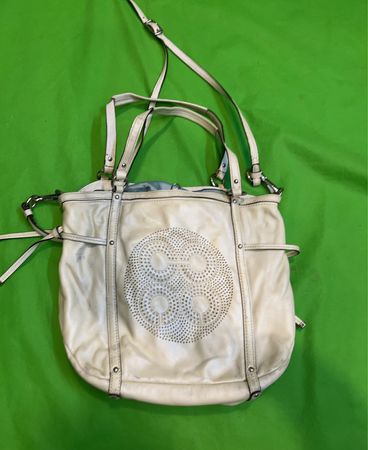Coach Cream Leather Tote Bag