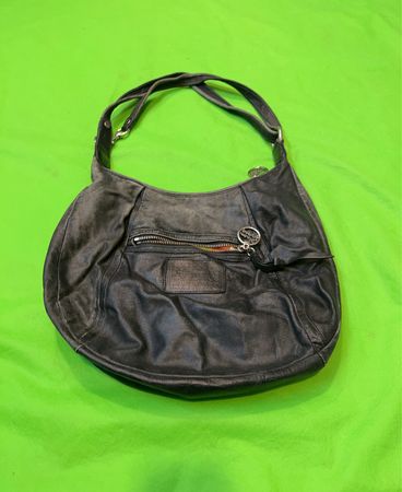 Black Leather Hobo Bag