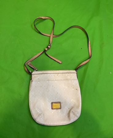 GUESS White Embossed Monogram Crossbody Bag